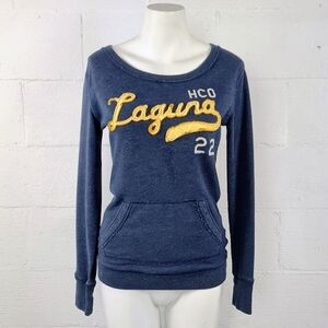 Hollister Y2K Navy Blue Laguna Sweatshirt